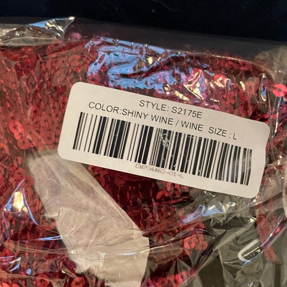 NWT Lulu's Burgundy Sequin High Neck Fringe Body Con Two Piece Set - Picture 7 of 7